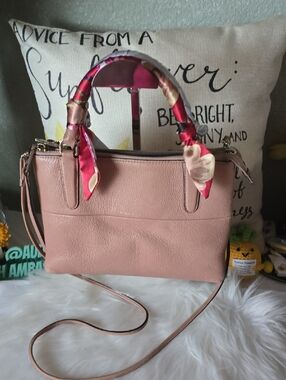 Coach Crossbody Blush Pink Leather Satchel